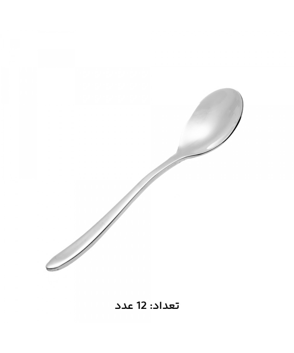 قاشق چاي خوري استيل ام جي اس كد DF050 بسته 12 عددي