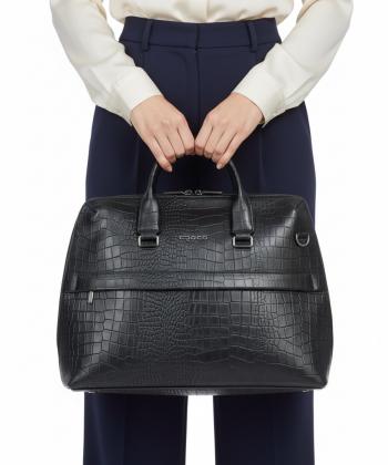 کیف اداری چرم طبیعی زنانه كروكو مدل AM-Croco-yb1007-new
