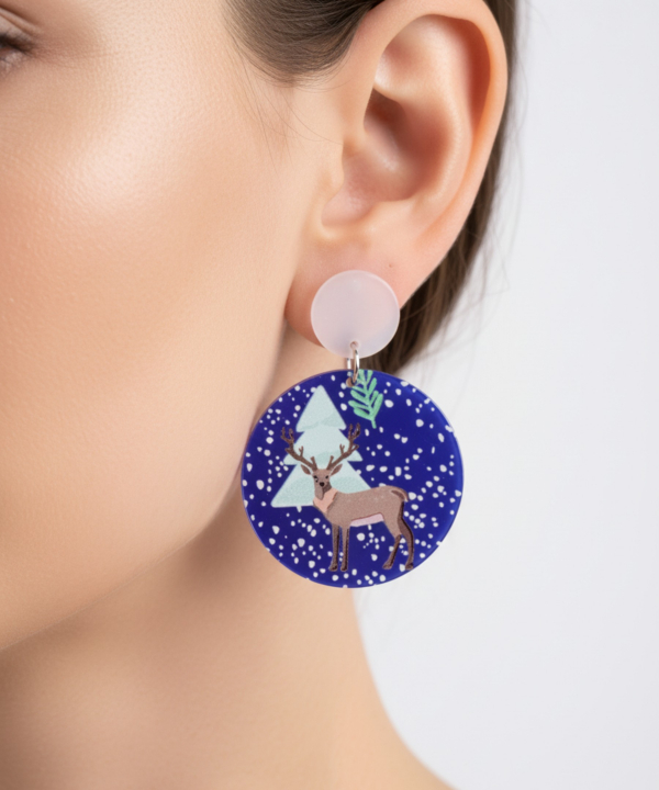 گوشواره زنانه قلم فلزی مدل earringplexi02