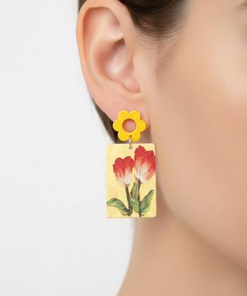 گوشواره زنانه قلم فلزي مدل earringplexi23