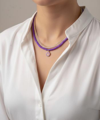 گردنبند زنانه قلم فلزي مدل necklace3L13