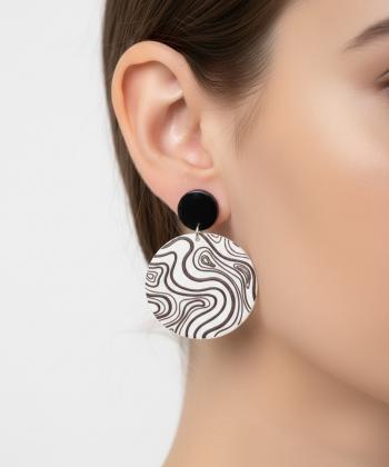 گوشواره زنانه قلم فلزي مدل earringplexi21