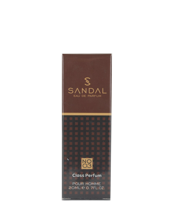 عطر جیبی مردانه صندل Sandal شماره 03 حجم 20 میلی‌لیتر