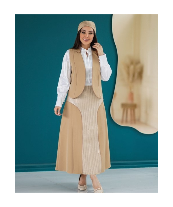 شوميز، جليقه و دامن زنانه السانا مدل 2531