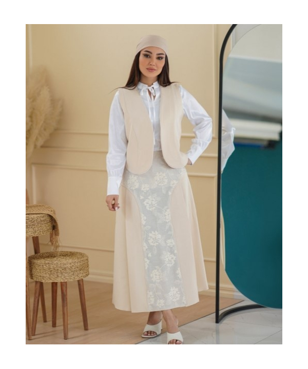 شوميز، جليقه و دامن زنانه السانا مدل 2531
