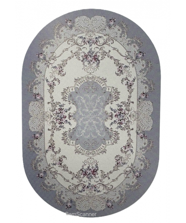 فرش ماشینی بیضی بریلنت مدل HJE11753 ابعاد 230x150 سانتی متر