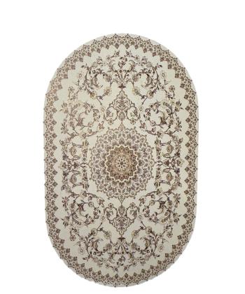 فرش ماشینی بیضی بریلنت مدل HJE11742 ابعاد 230x150 سانتی متر