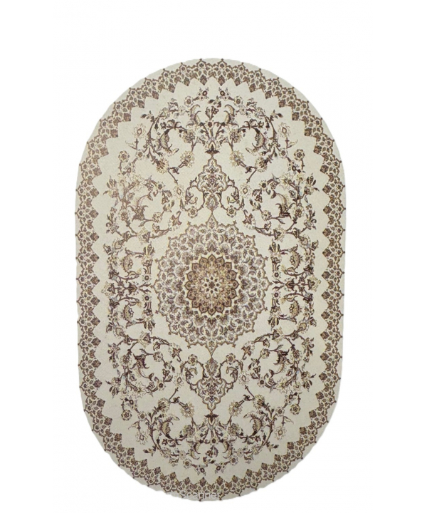 فرش ماشینی بیضی بریلنت مدل HJE11742 ابعاد 230x150 سانتی متر