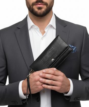 كيف پاسپورتي چرم طبيعي مردانه منط مدل d116