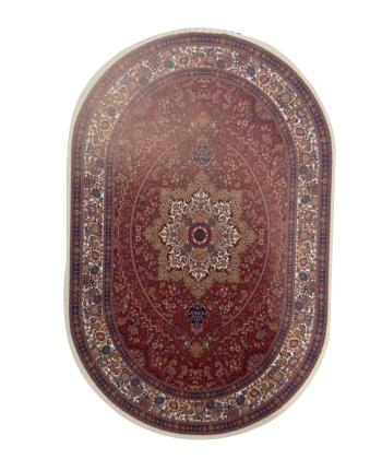 فرش ماشینی بیضی بریلنت مدل HJE11754 ابعاد 300x190 سانتی متر