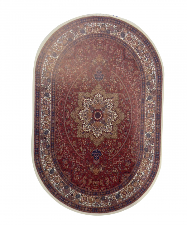 فرش ماشینی بیضی بریلنت مدل HJE11754 ابعاد 300x190 سانتی متر