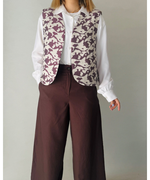 جلیقه زنانه نگارندائی مدل 50000036