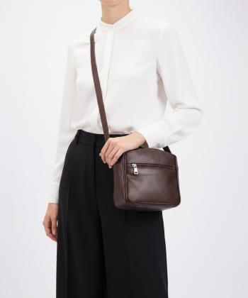 کیف دوشی زنانه چرم طبیعی نوین چرم Novin Leather مدل خاتون