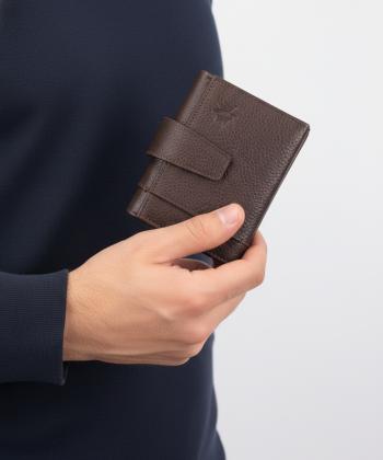 کیف پول چرم طبیعی نوین چرم Novin Leather مدل آمالیا