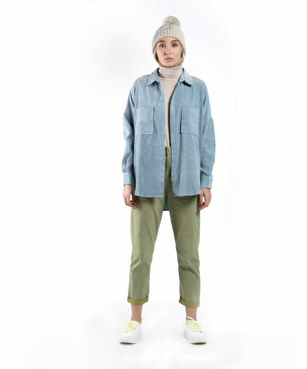شومیز مخمل کبریتی زنانه جوتی جینز JootiJeans کد 04731311