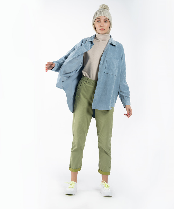 شومیز مخمل کبریتی زنانه جوتی جینز JootiJeans کد 04731311
