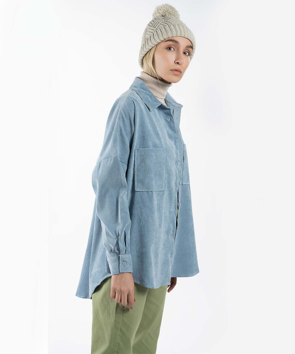 شومیز مخمل کبریتی زنانه جوتی جینز JootiJeans کد 04731311