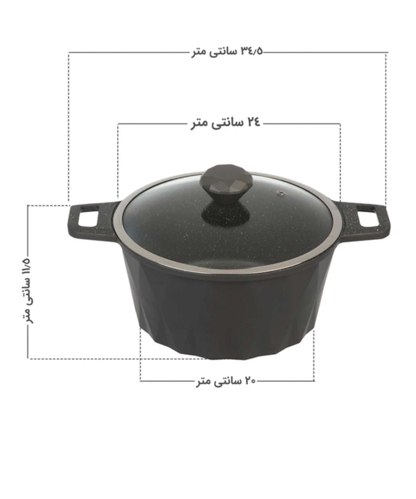 قابلمه 24 تکنو ظرف مدل دایموند