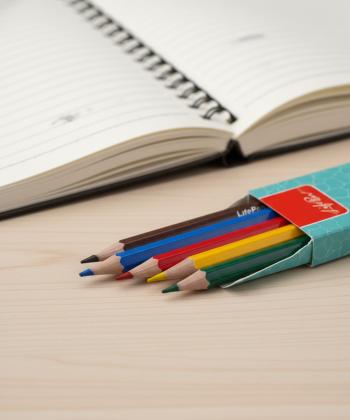 مداد رنگی 6 عددی مقوایی کلیپس مدل life pen