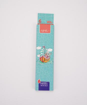 مداد رنگی 6 عددی مقوایی کلیپس مدل life pen