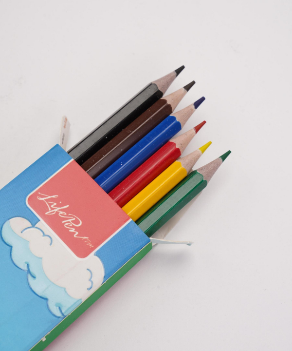 مداد رنگی 6 عددی مقوایی کلیپس مدل life pen
