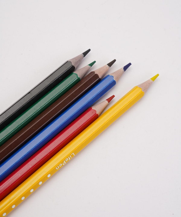 مداد رنگی 6 عددی مقوایی کلیپس مدل life pen