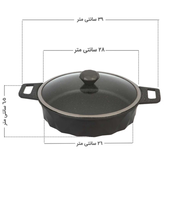 تابه دو دسته 28 تکنو ظرف مدل دایموند