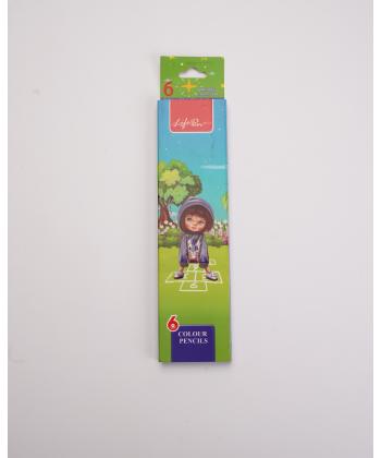 مداد رنگی 6 عددی مقوایی کلیپس مدل life pen