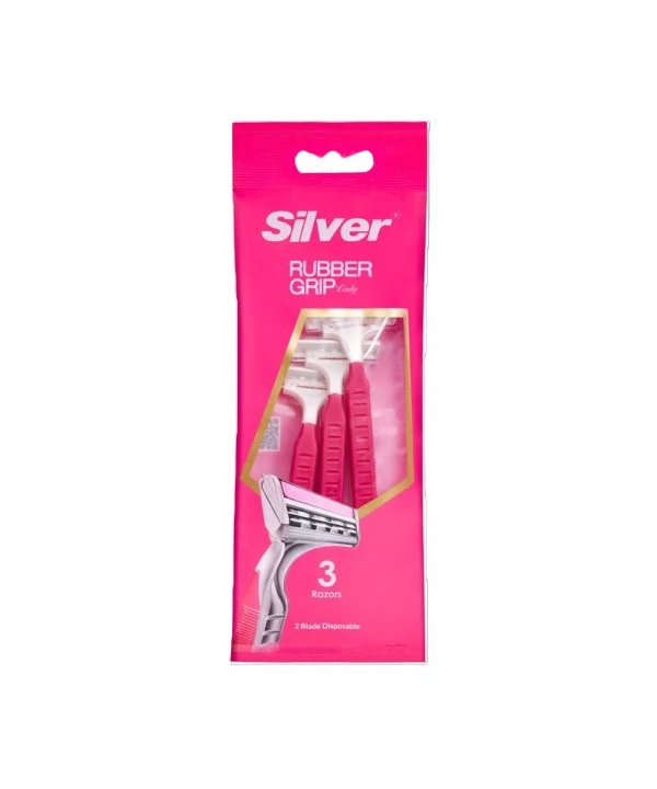 خودتراش زنانه سيلور مدل Rubber Grip بسته 3 عددي