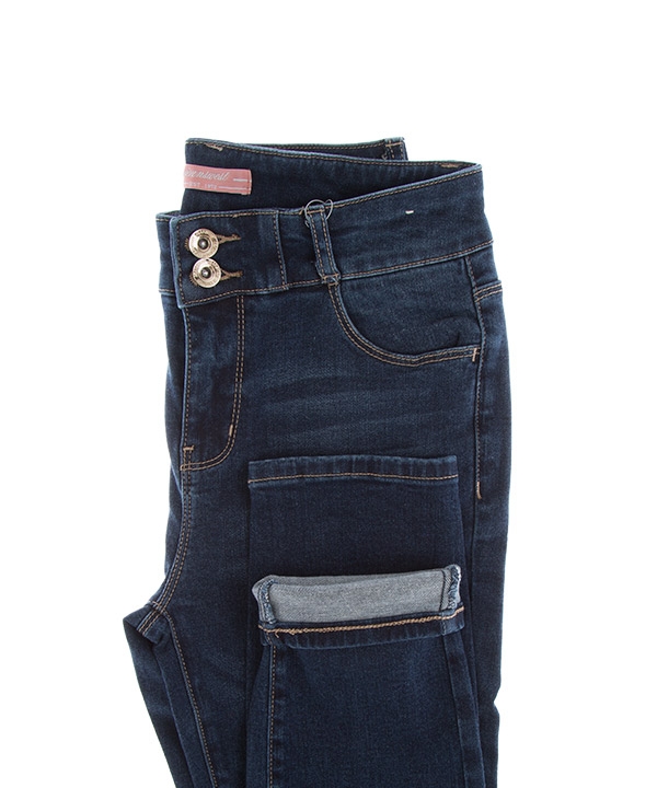 شلوار زنانه جین جذب آبی تیره جین وست Jeanswest