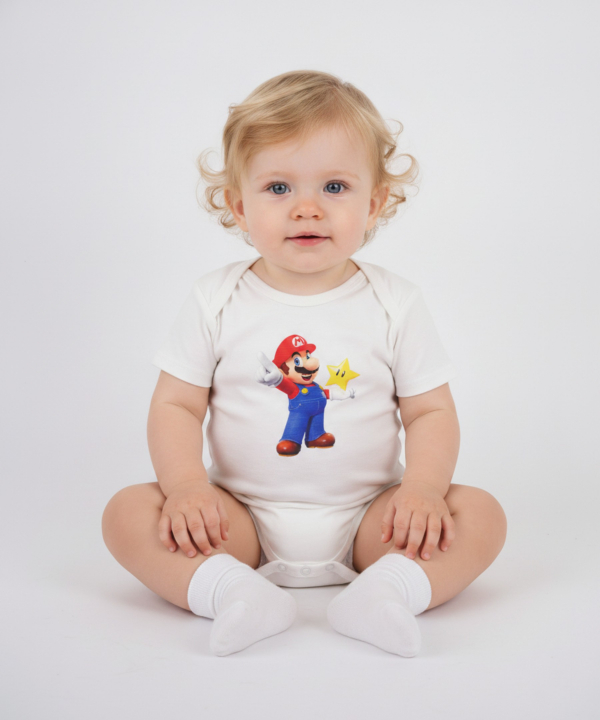 بادي نوزادي آستين كوتاه بچگانه نيل كوك مدل Mario7