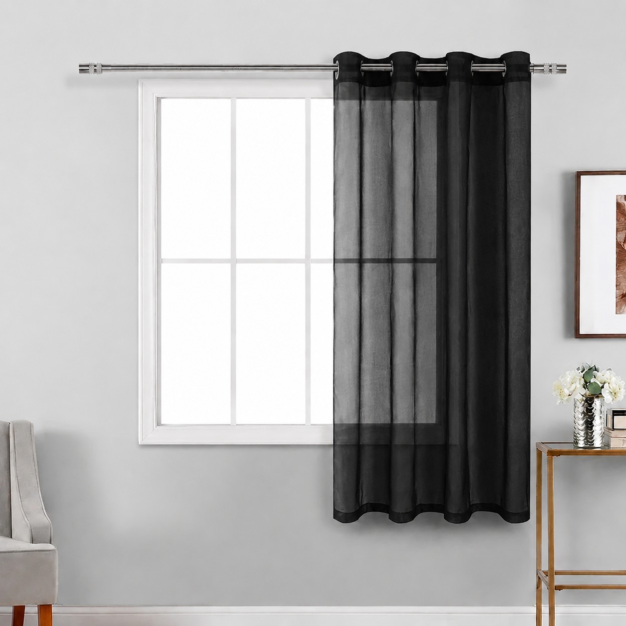 پرده حریر ساده سیت پیروSitpiro کد 111-2 سایز 230x140 نمای ۲