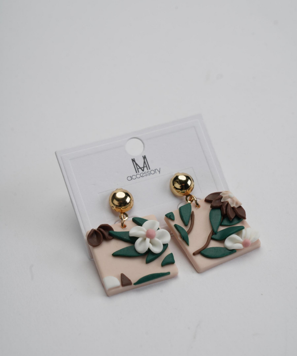 گوشواره زنانه قلم فلزی مدل earringpoli07