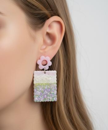 گوشواره زنانه قلم فلزي مدل earringplexi10