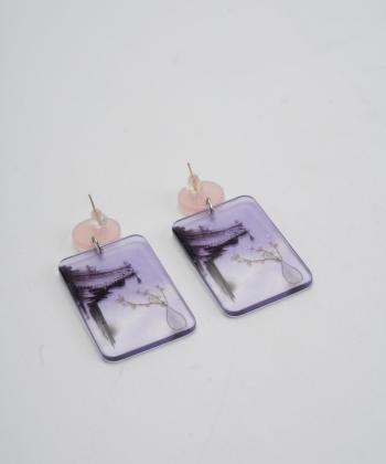 گوشواره زنانه قلم فلزي مدل earringplexi47
