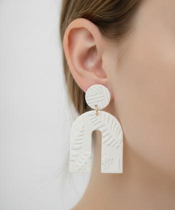 گوشواره زنانه قلم فلزي مدل earringpoli09