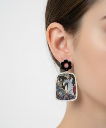 گوشواره زنانه قلم فلزي مدل earringplexi05