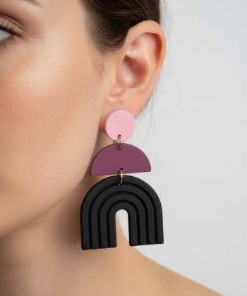 گوشواره زنانه قلم فلزي مدل earringpoli01