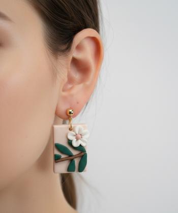 گوشواره زنانه قلم فلزي مدل earringpoli03