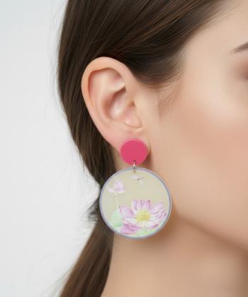 گوشواره زنانه قلم فلزي مدل earringplexi24