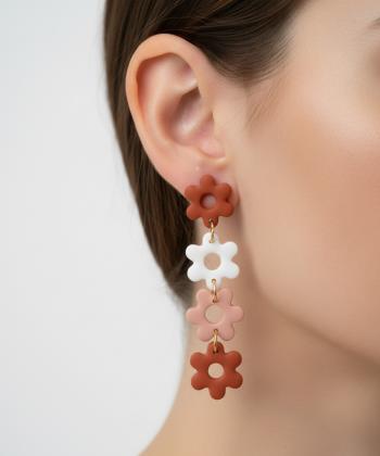 گوشواره زنانه قلم فلزي مدل earringpoli02
