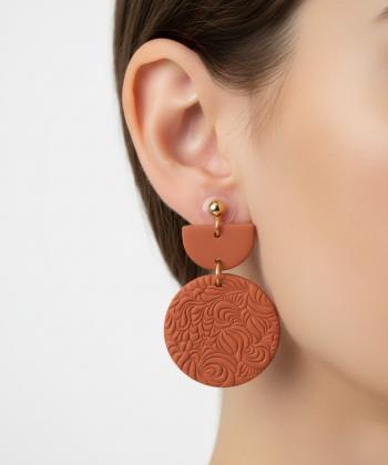 گوشواره زنانه قلم فلزي مدل earringpoli06