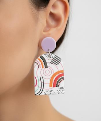 گوشواره زنانه قلم فلزي مدل earringplexi49