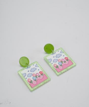 گوشواره زنانه قلم فلزي مدل earringplexi36