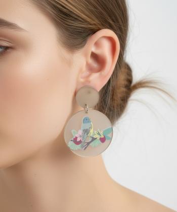 گوشواره زنانه قلم فلزي مدل earringplexi37