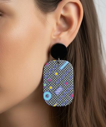 گوشواره زنانه قلم فلزي مدل earringplexi43