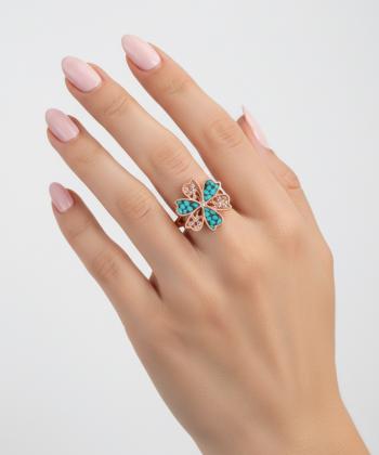 انگشتر زنانه قلم فلزي مدل ringfirooze02