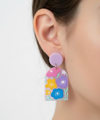 گوشواره زنانه قلم فلزي مدل earringplexi34