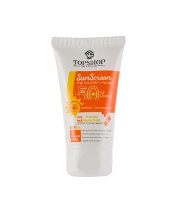 كرم ضدآفتاب SPF 50 تاپ شاپ مناسب براي انواع پوست حجم 50 ميلي ليتر