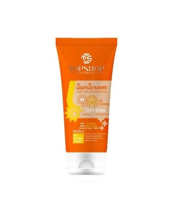 كرم ضدآفتاب SPF 90 تاپ شاپ مناسب براي انواع پوست حجم 50 ميلي ليتر